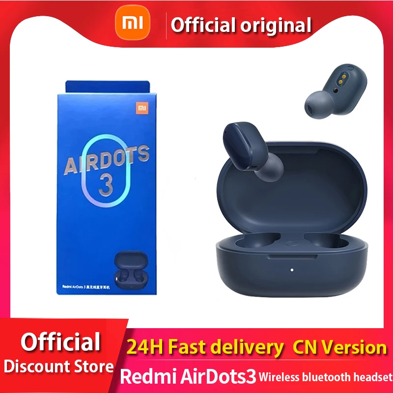 

2022 Xiaomi Redmi AirDots 3 Wireless BT 5.2 Fast Charging Earphone Stereo Bass With Mic Handsfree Mi Earbuds For iPhone Xiaomi