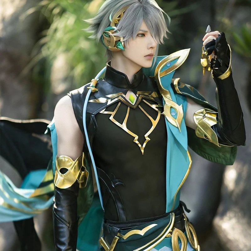 

Game Genshin Cosplay Costume Impact DokiDoki-R Shu Sumeru Al Haitham Cos Costume The Akademiya Party Outfit Men's Uniform