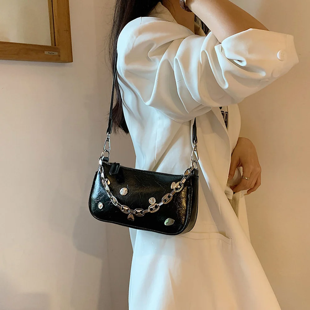 

Women Messenger Bags Soft PU Leather Chain Ladies Handbags Badge Fashion Simple Casual Elegant Purses Trends Handbags