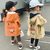 girls babys kids coat jacket outwear cotton 2022 orange spring autumn overcoat top school sport childrens clothing