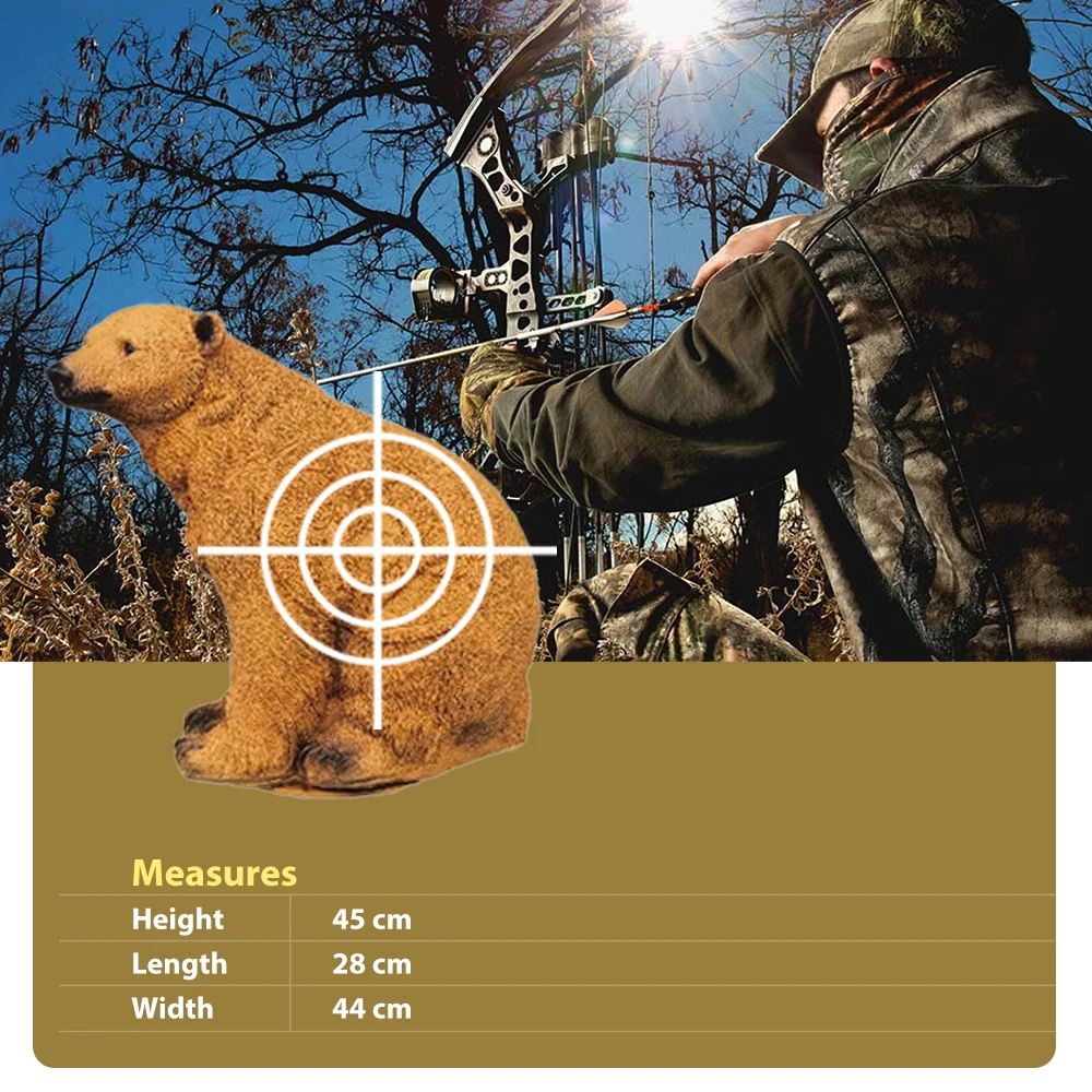 Мишень с изображением коричневого медведя водонепроницаемая прочная