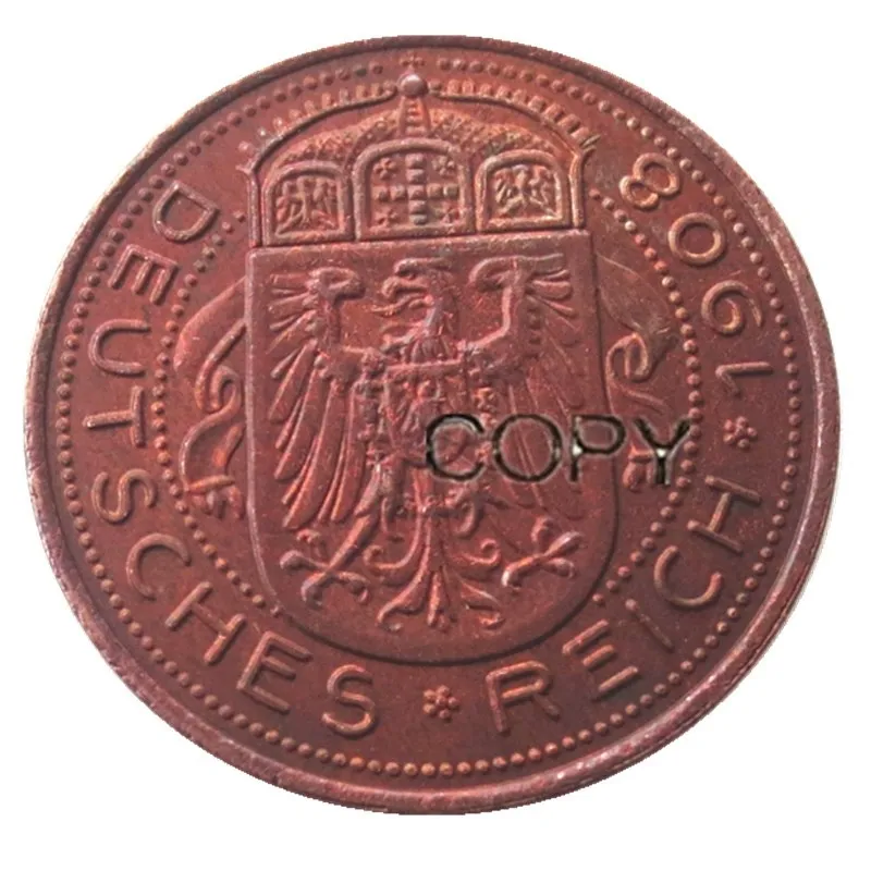 Германия (Empire) 25 Pfennig 1908-копия монеты с медным узором