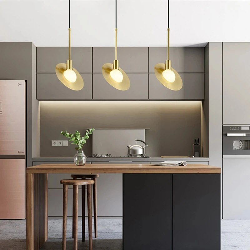 Винтажный железный подвесной светильник в деревенском стиле золотой стеклянный