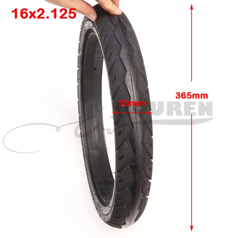 

16 inch tyre 16*2.125 solid tire Electric Vehicle 16x2.125 Non inflation tubeless fits Folding electric bicycle E-bike