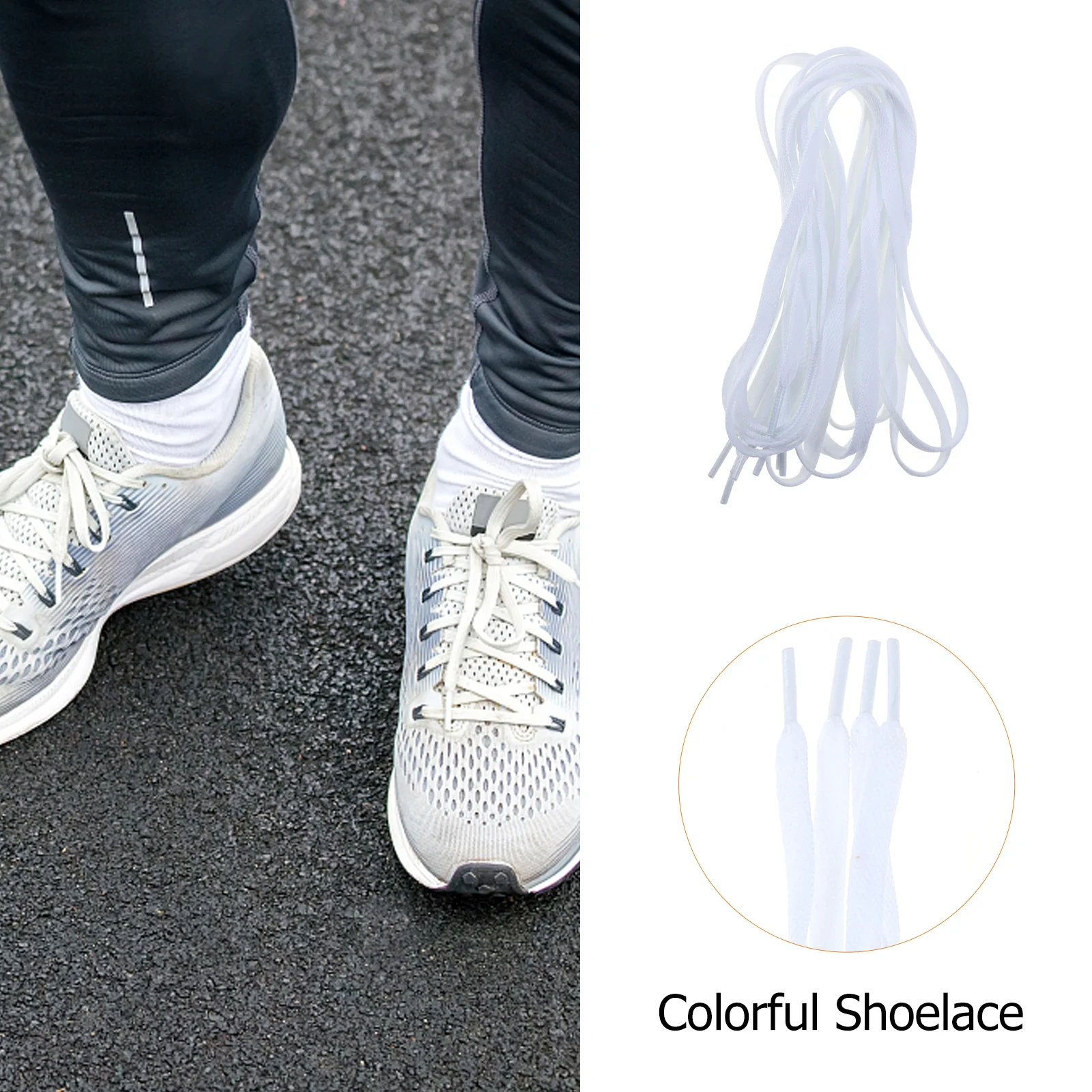2 Pairs Simple Shoelaces Useful Shoes Laces Casual Shoes Strap for Sports Shoes