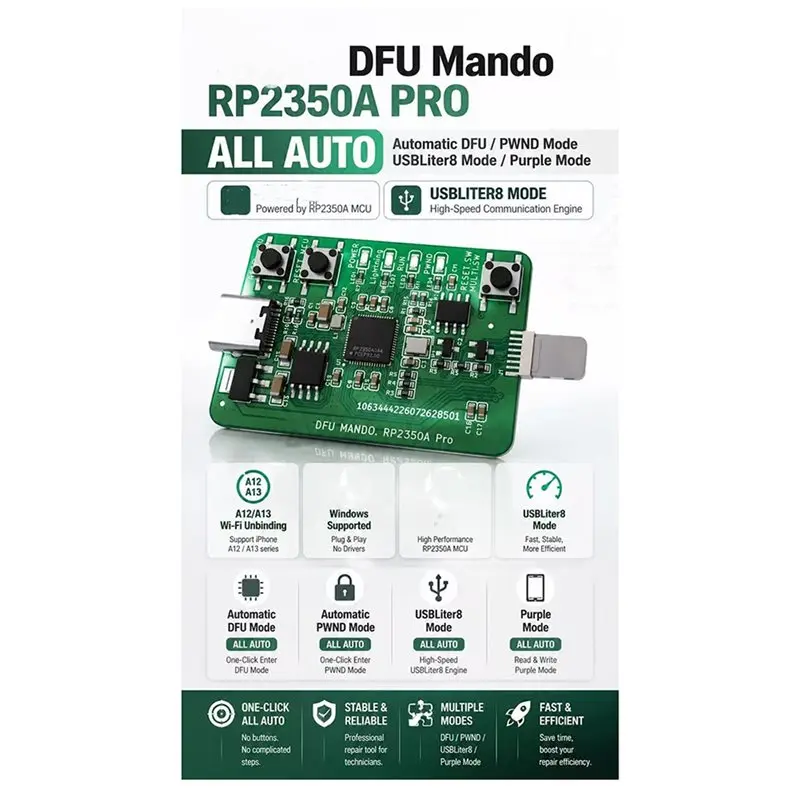 ABJF-For Magico DFU MANDO RP2350A PRO Автоматический инструмент DFU для ремонта телефонов, предназначенный для входа в режим DFUPWN. (art.: 3920dd0b43108) - 3920dd0b43108