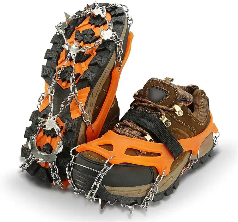 

19 Tooth Crampon Durability Comfort Outdoor Mountaineering Accessories High Elastic Tpe Light Weight Crampons Stainless Steel