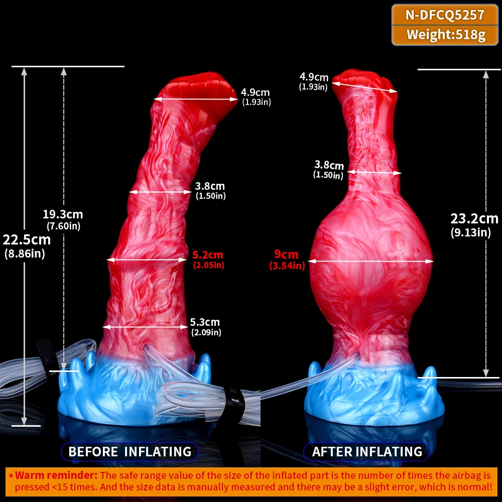 SMMQ Monster Squirting Dildo надувной анальный штекер с большим узлом женский мастурбатор