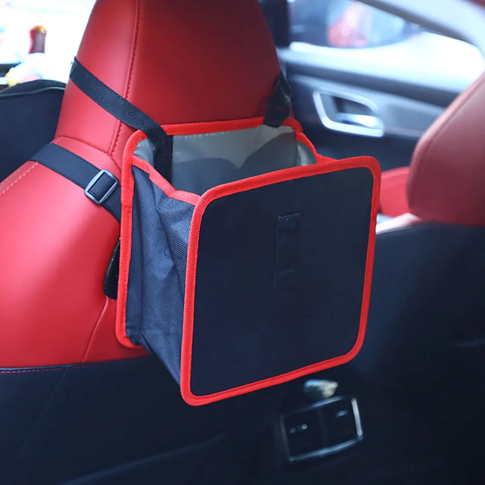 

Portable Car Seat Back Garbage Bag Oxford Cloth Car Backseat Hanging Storage Bags Waterproof Waste Rubbish Organizer Box