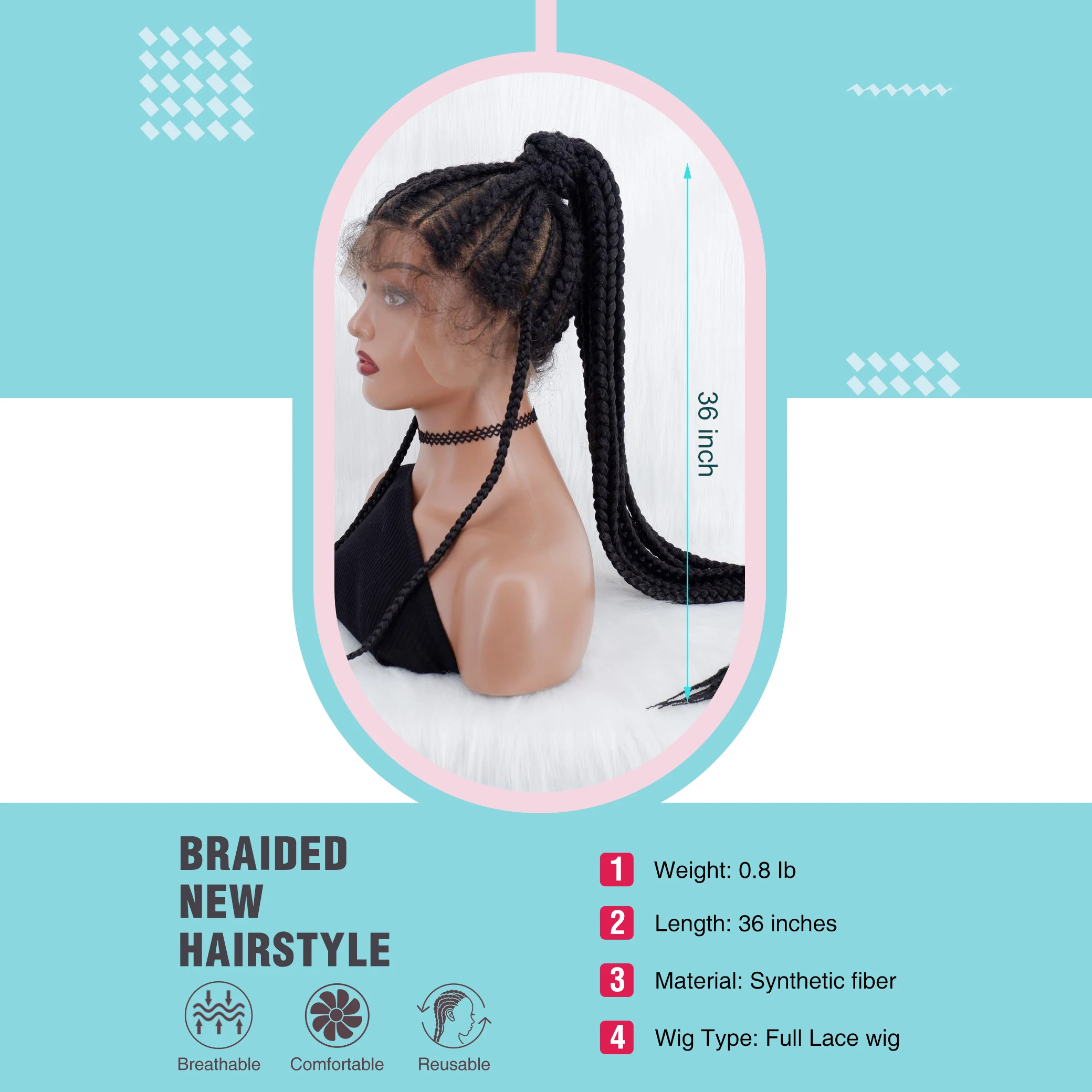 Рисунок 2 - Парик Akono Плетеный женский