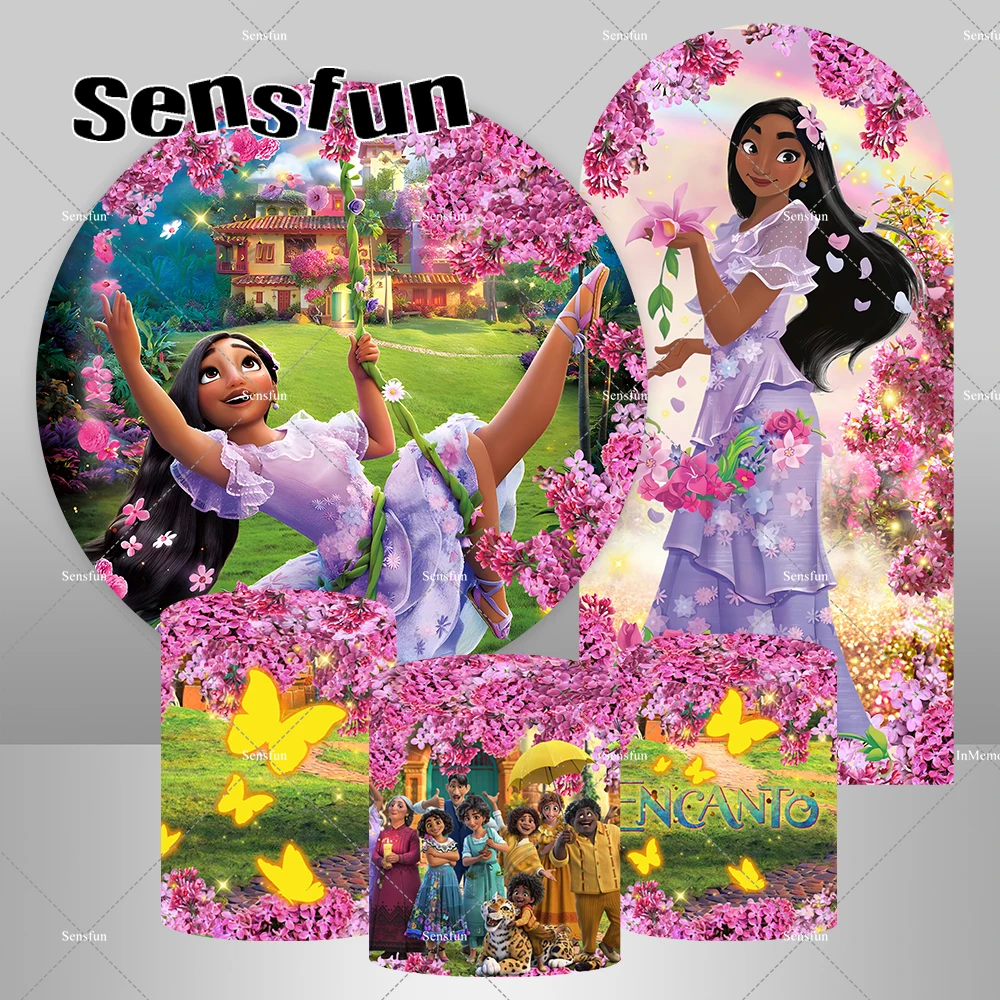 Круглая Обложка для фотографирования с изображением бабочки и цветов девочек