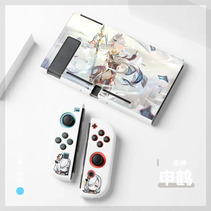 Genshin Impact Shenhe Funda Switch NS Case JoyCon Game Controller Shell All-inclusive Protective Cover Switch Accessories enlarge