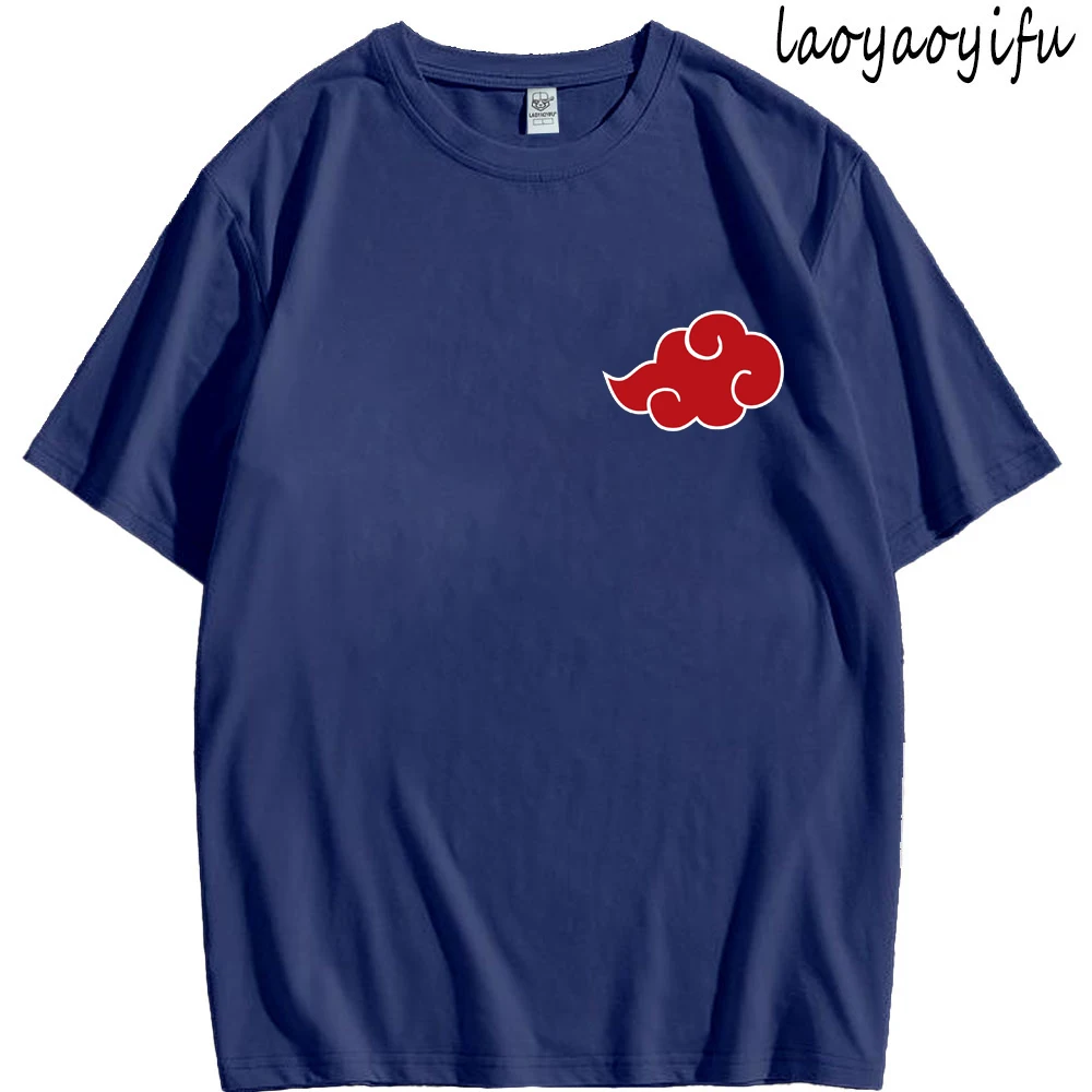 Футболка с логотипом Akatsuki Cloud японское аниме модная уличная одежда 2024 трендовая