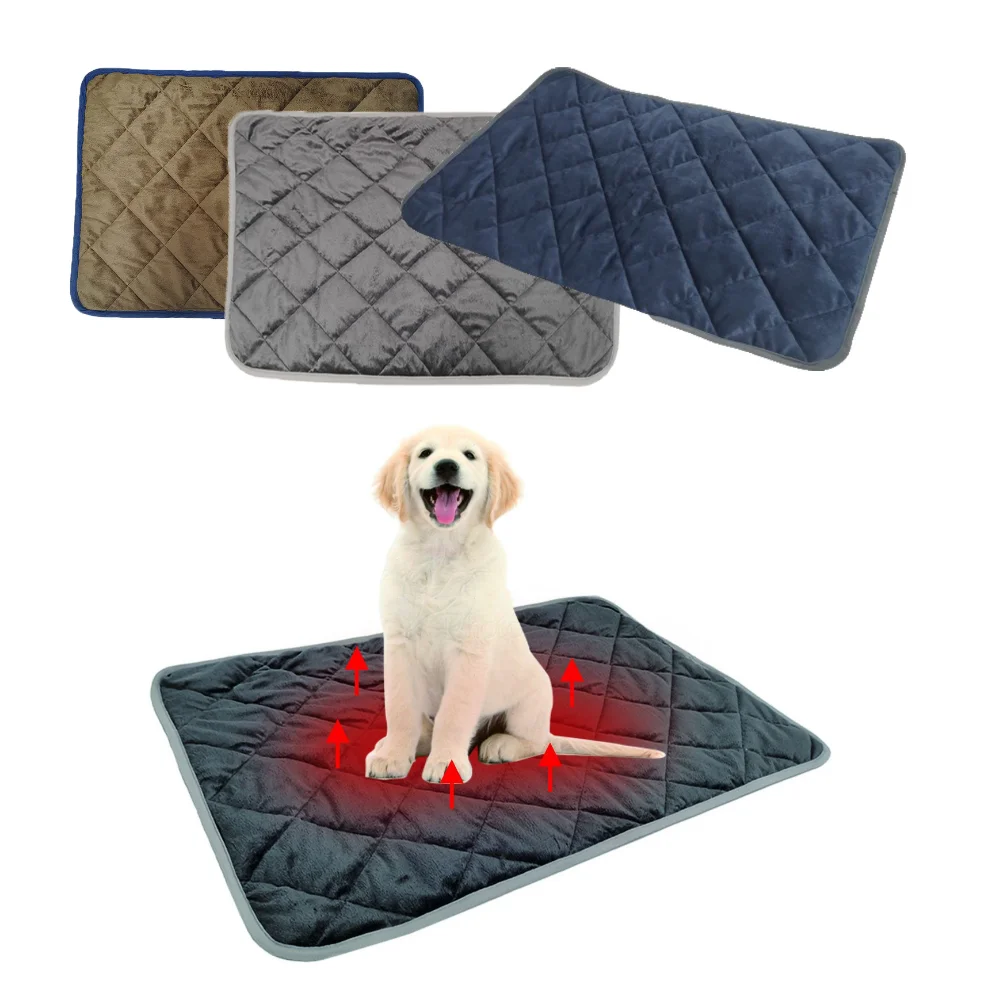 

Pet Thermal Pad For Dogs Cats Safety Winter Heating Pad Waterproof Heated Pet Bed heat storage Mat blanket pet warm mat