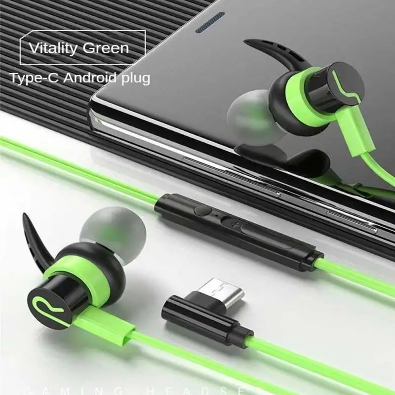 Universal Game Earphones E-Sports Audio Distinguishing Headset Wired With Wheat 3.5mm Audio/Type-C Android Plug