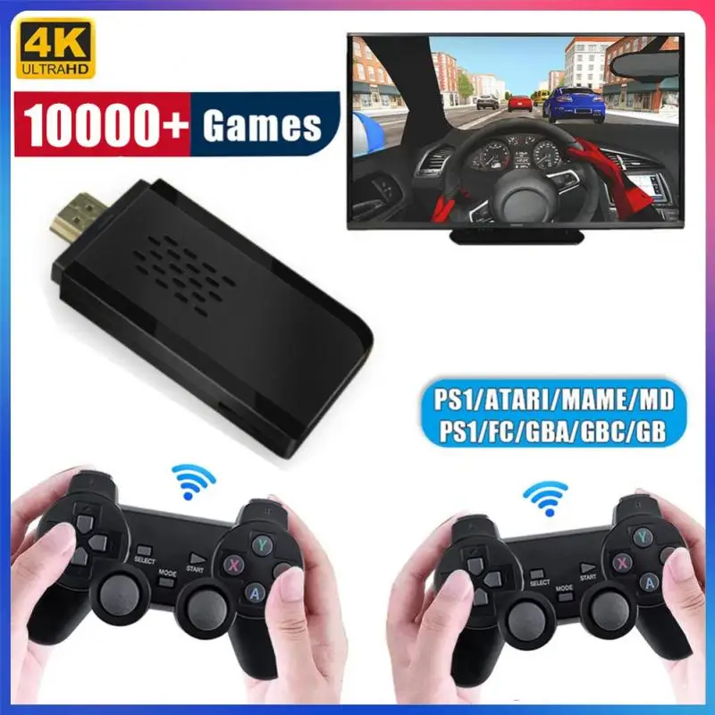 

Игровая консоль 2,4G с двойным беспроводным контроллером, 20000 игр 4K, 64 32 ГБ, ретро-игры для PS1/GBA Boy, рождественский подарок