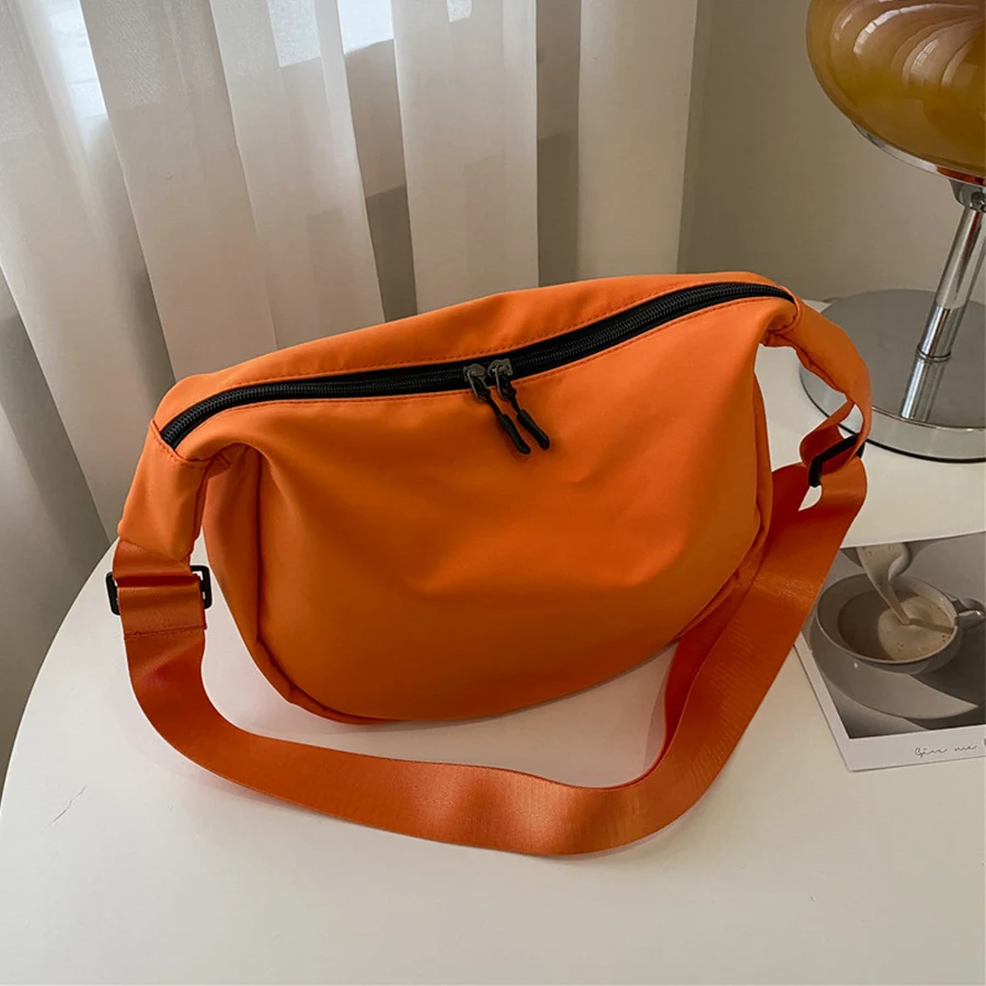 

Casual Oxford cloth Dumpling Crossbody Bags For Women 2022 Korean Style Simple Hobos Chest Bag Adjustable Students Shoulder Bag