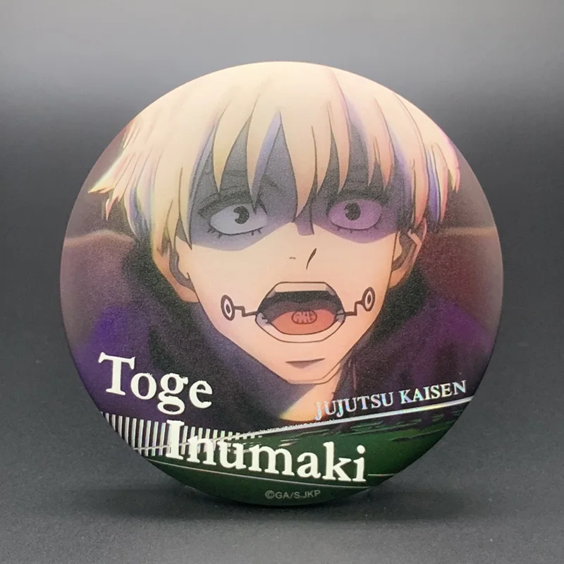 Аниме дзюдзюцу кайсен Инумаки Тоге косплей деликатес отражающий свет значок