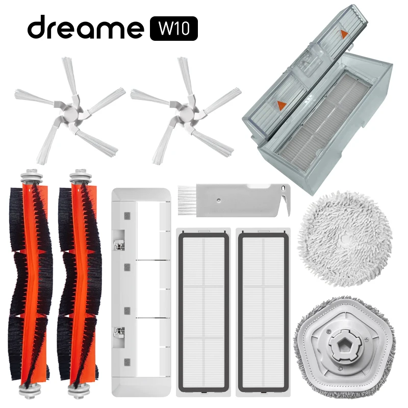 

Main / Side Brush HEPA Filter Mop Dust Box Vacuum Cleaner Parts for XiaoMi Dreame Bot W10 / W10 Pro Cleaning Robot Vacuum Parts