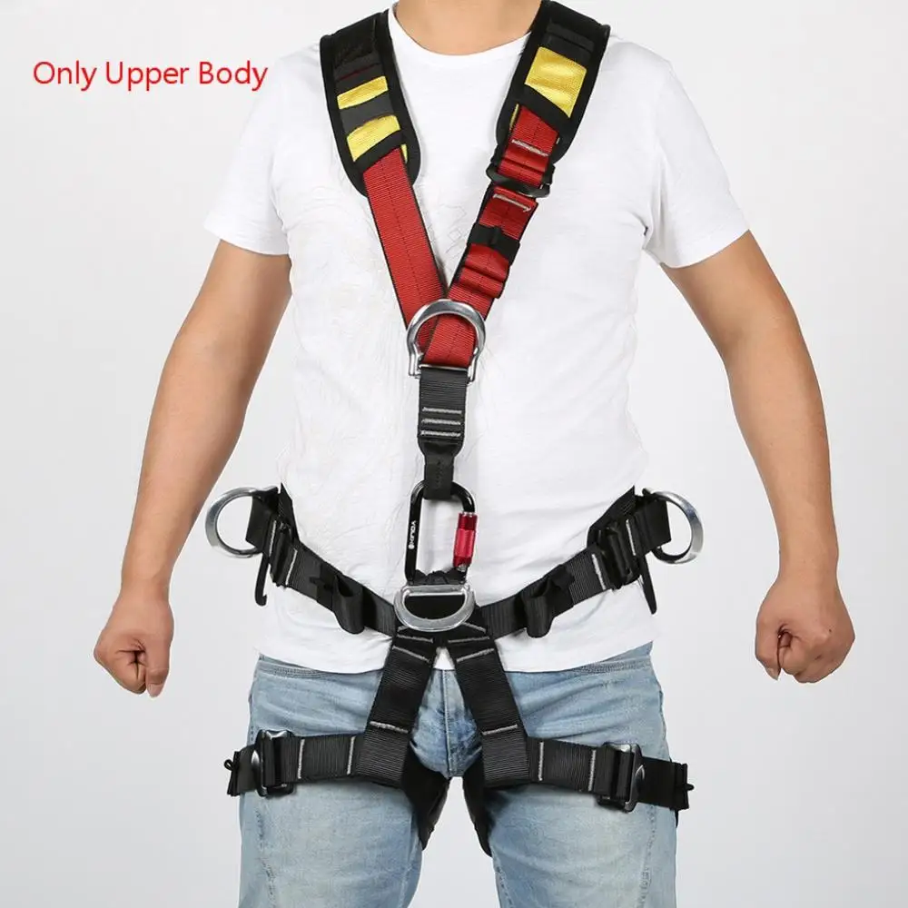 

Profession Outdoor Rock Climbing Aerial Work Rappelling Shoulder Safety Belt Rock Climbing Harness Half Body Survival Equipment