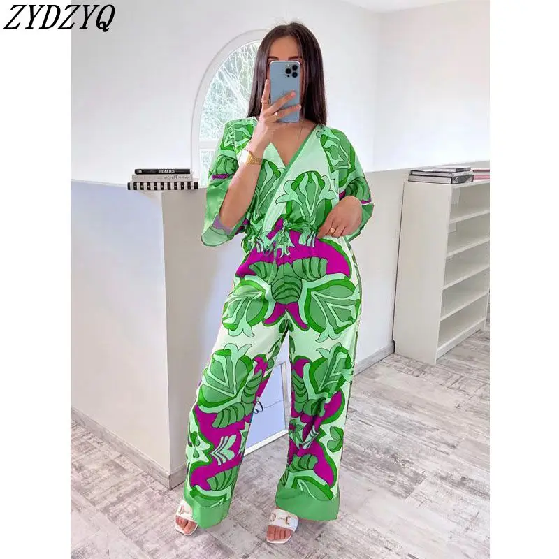 

ZYDZYQ Rompers Womens Jumpsuit Fall Satin Print Short Sleeve Sexy Loose One-piece Outfits Y2k Clothes Club Streetwear Wholesale
