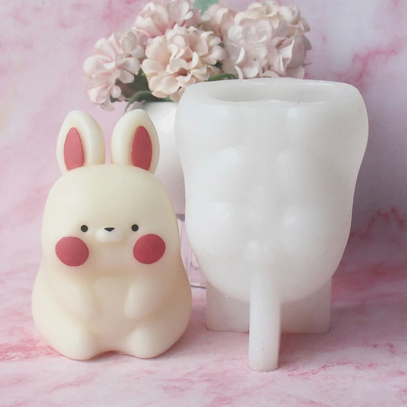Легко демонтируемая силиконовая форма для свечей с ароматом кролика украшения