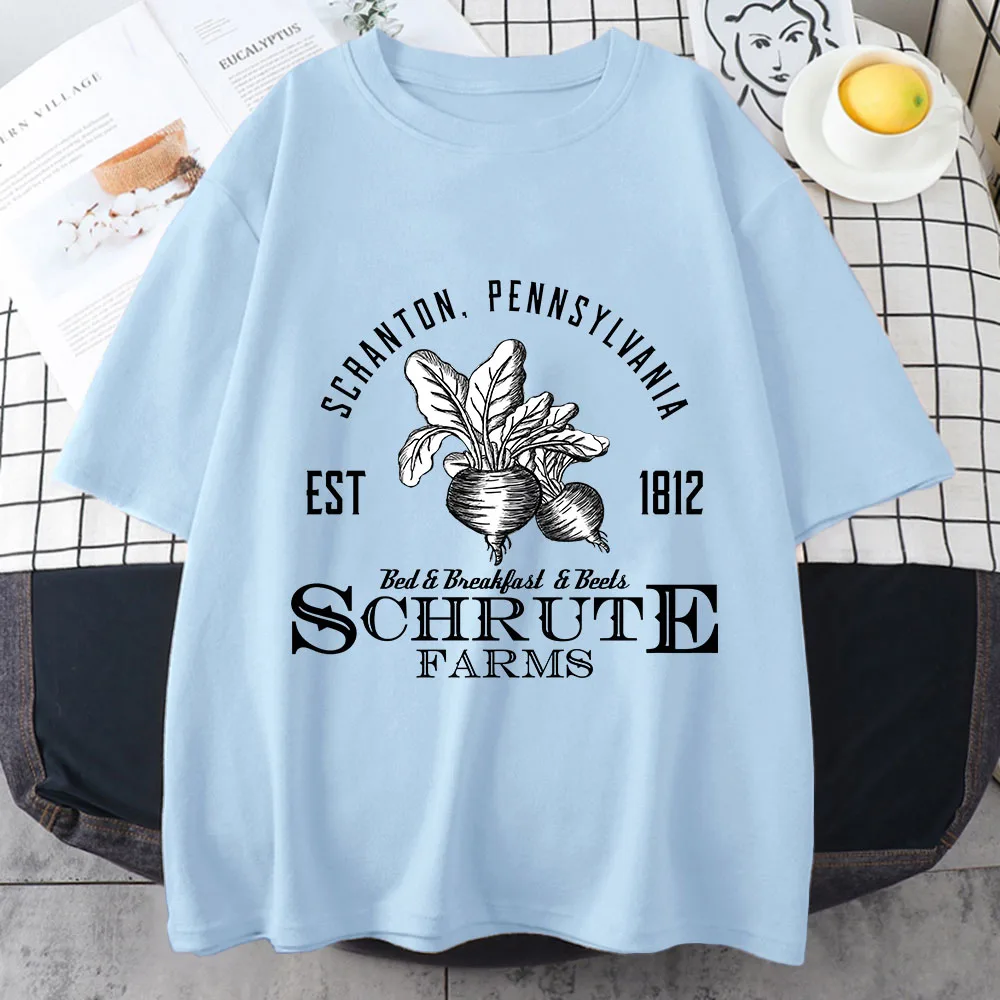 

Dwight Schrute Letter Printed 100% Cotton T-shirt Harajuku Men/Women T Shirts Exquisite and Unique Blouse Fashion Trend Tops