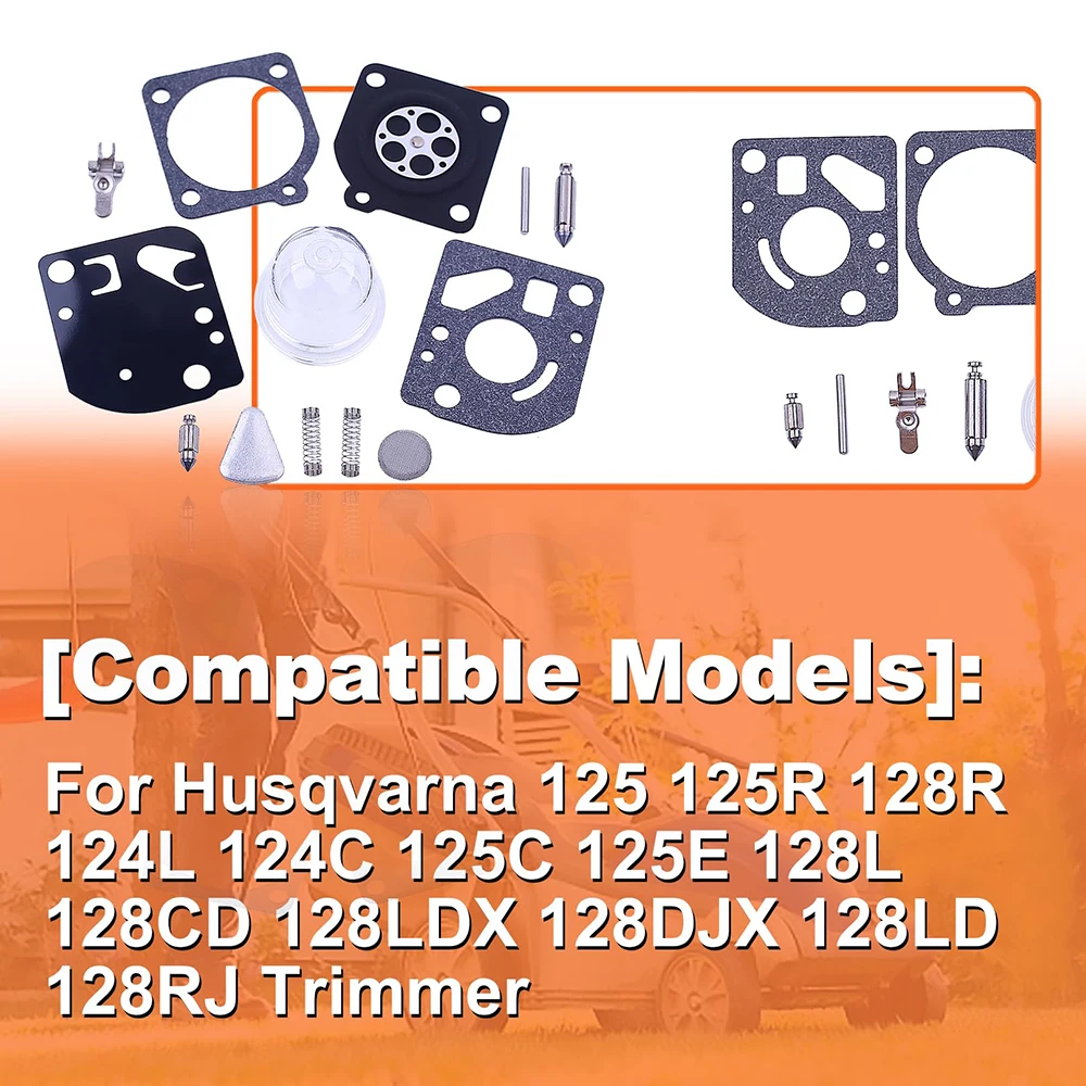 Ремкомплект карбюратора для Zama C1Q-W40A Husqvarna 125R 128R 124C 128CD LDX DJX LD RJ Carb 545081848 545130001