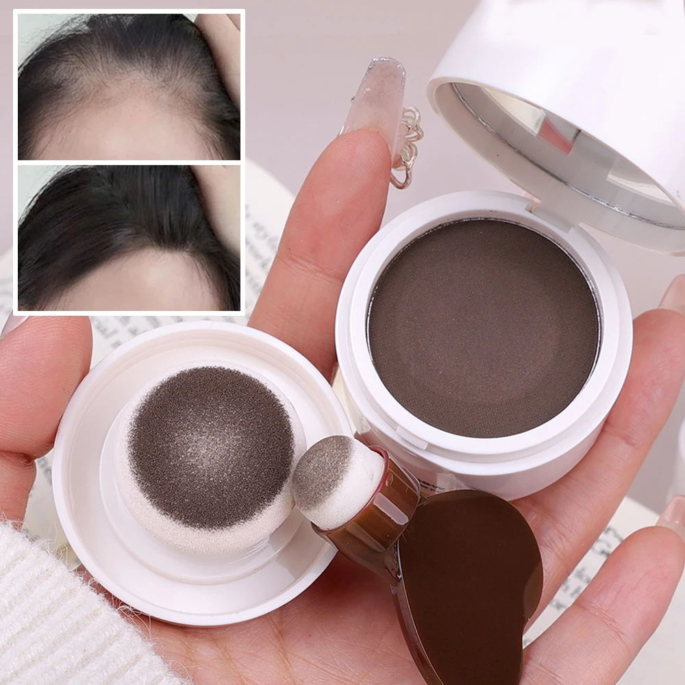 Черно-коричневая пудра для волос контроль цвета краев тени макияж водостойкий