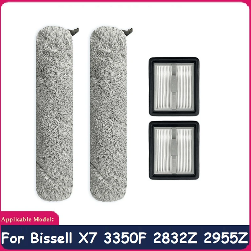 

Напольная щетка и фильтр Hepa для Bissell X7 3350F 2832Z 2955Z, 4 шт., аксессуары для беспроводного пылесоса
