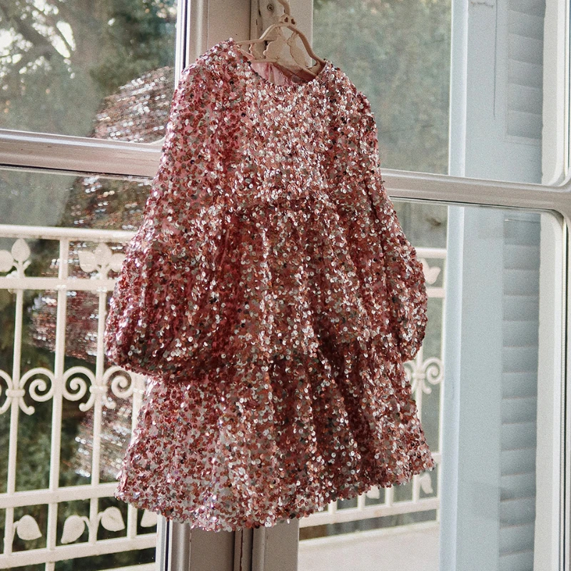 Платье для девочек KS абсолютно новая осенняя одежда маленьких модная