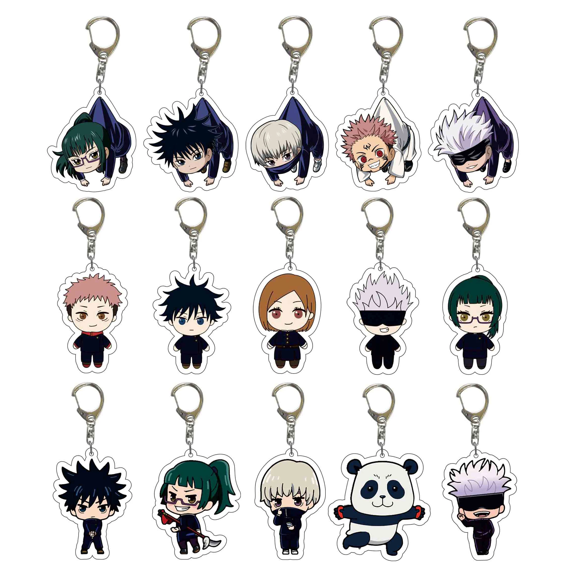 

Anime Jujutsu Kaisen cute kawaii Gojo Megumi Yuji Nobara Sukuna Toge Maki Panda be hanging Acrylic Keychain Pendant P2