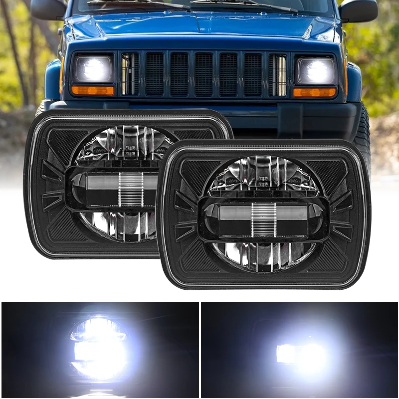

5X7 7X6 inch Rectangular Sealed Beam LED Headlight for Toyota Pickup Truck Jeep Wrangler YJ Cherokee XJ H6014 H6052 H6054