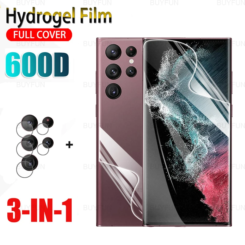 

Гидрогелевая пленка для Samsung Samsun S22, Защитная пленка для экрана Samsung Galaxy S22, S21, S20 Plus, S21FE, S20FE, пленка для задней камеры