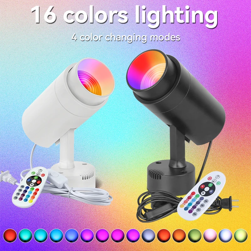 

RGB Stage Spotlight LED 16 Colors Party Light 24W Remote Control Adjustable Aperture Dynamic Astigmatism Modern KTV Stage Party