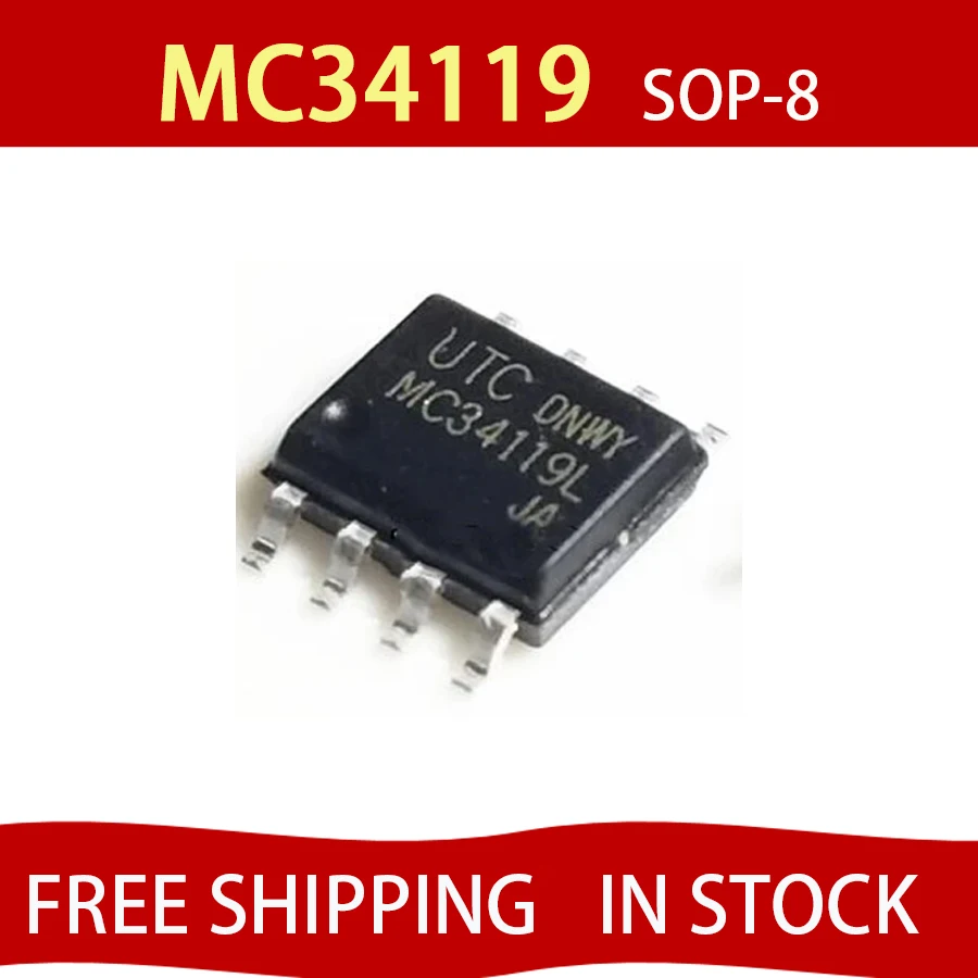 

50PCS MC34119 SOP8 MC34119 SOP SMD Low-power audio and audio amplifier chip FREE SHIPPING
