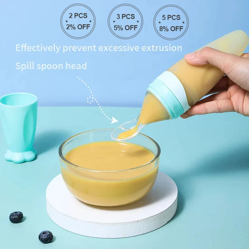 Сжималка для кормления младенцев детская силиконовая ложка овощей фруктов риса