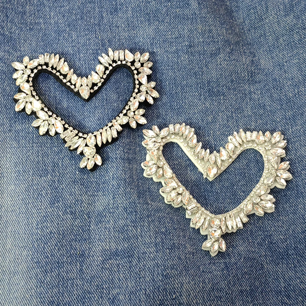 9*8 5 см/11*11 см бусины ручной работы с большим сердцем нашивка для шитья ажурное