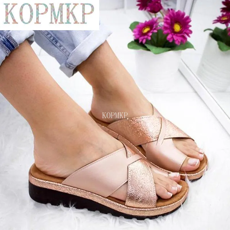 

2022 Women Sandals Gladiator Flats Sandals Slippers Sexy Summer Women Peep Toe Women Platform Sandalias Outdoors Shoes 35-43