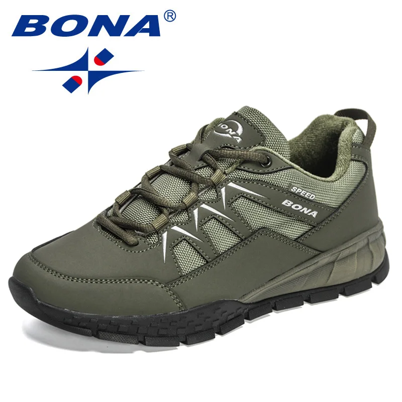 BONA 2022 New Designers Hiking Shoes Lightweight Climbing Breathable Sports Trekking Sneakers Men Tactical Non-Slip Footwear