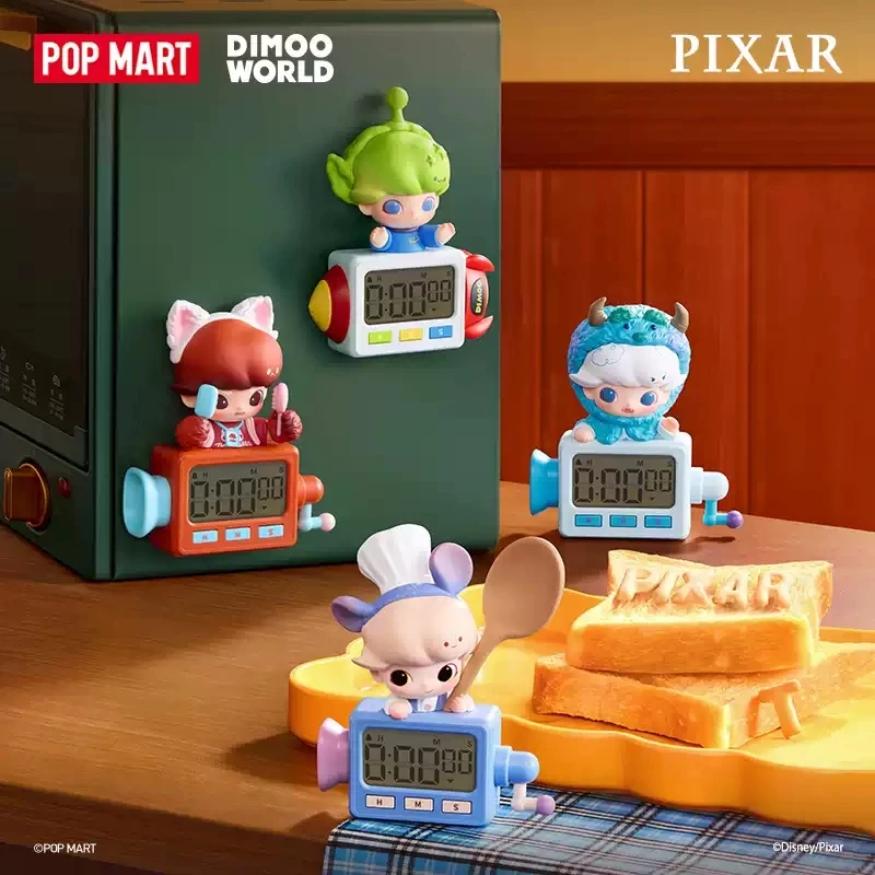 Фото Popmart Dimoo World × Pixar: Серия коллаборационных магнитов на холодильник с таймером, коллекционные игрушки, подарочные наборы-сюрпризы, таинственные коробки-сюрпризы, модная коллекция №2