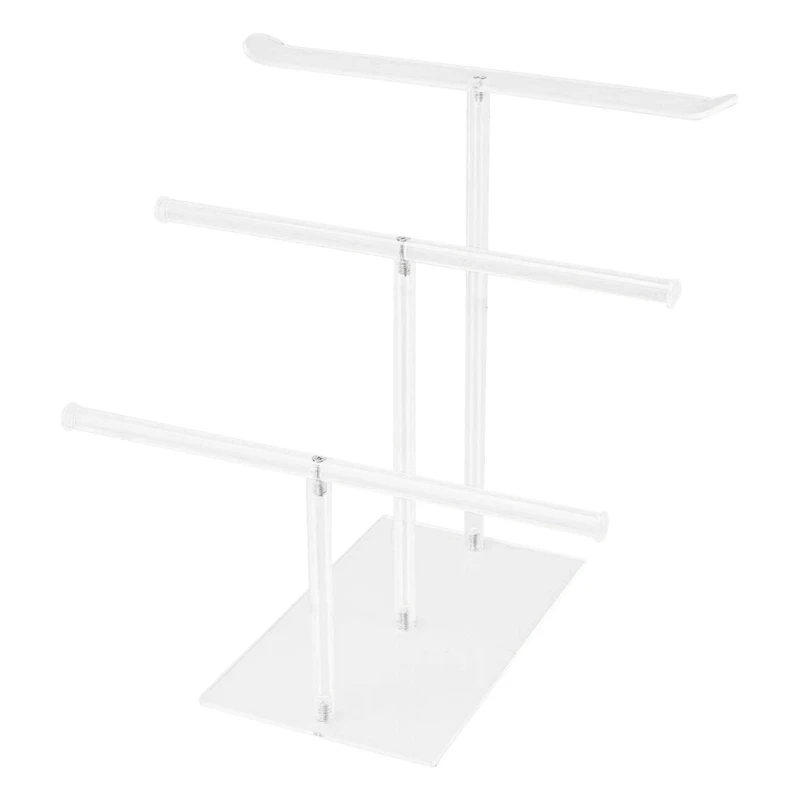 

Acrylic Hairband Display Stand 3-Tier T-bar Hair Hoop Headband Hanging-Jewelry Drop Shipping