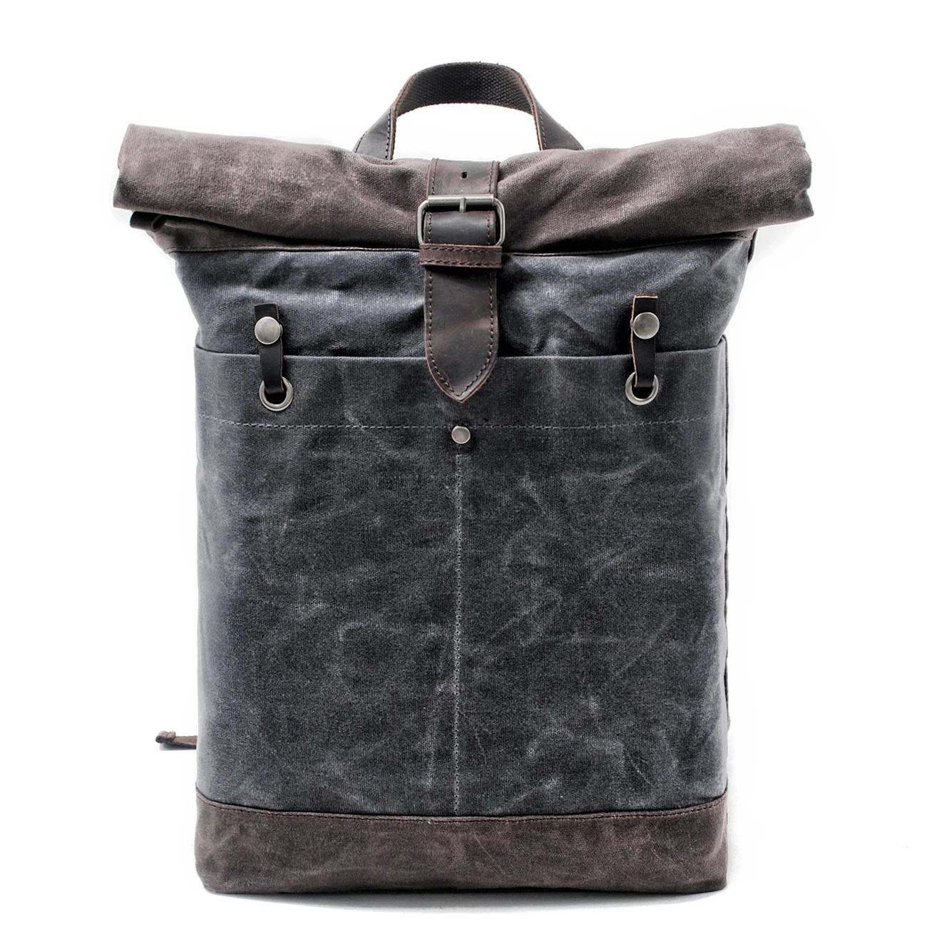 

Waxed canvas backpack 15.6-inch laptop backpack retro computer backpack male and female student backpack