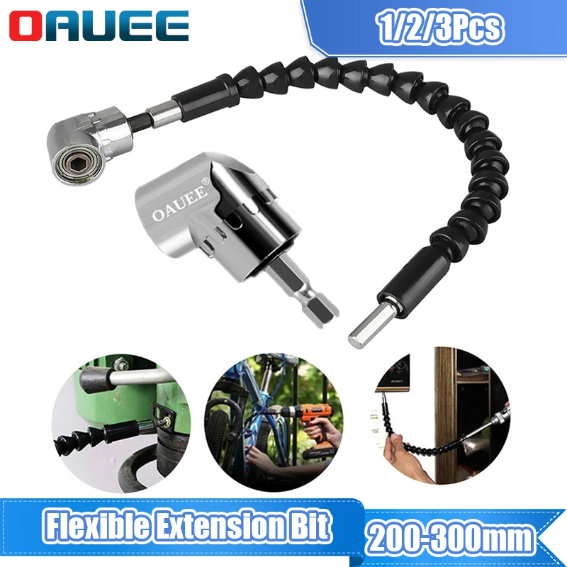 105 Degree Right Angle Drill Attachment Flexible Angle Extension Bit Kit for Screwdriver Drill Bit 1/4 Inch Socket Adapter Tools