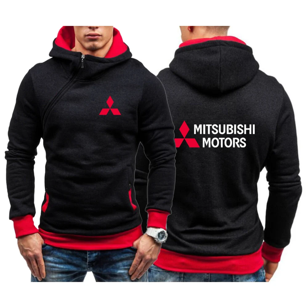 

Новинка 2022, мужская повседневная дизайнерская Толстовка Mitsubishi Motors на молнии, однотонная верхняя одежда с капюшоном, повседневные топы