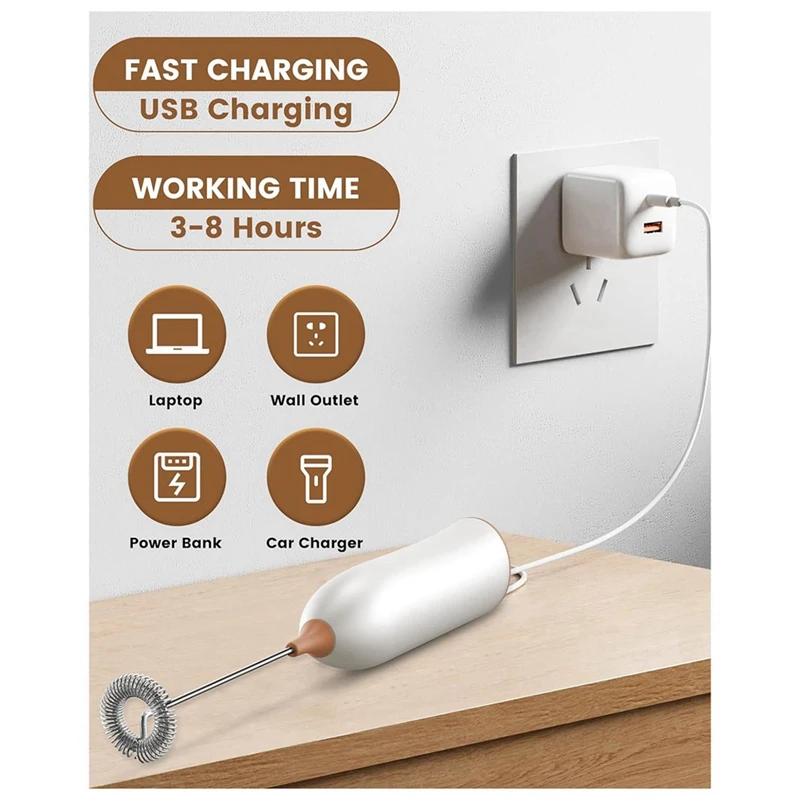 Вспениватель молока перезаряжаемый вспениватель ручной мощный кофе для латте