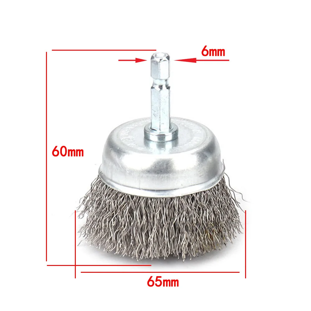65mm 2.56 Inch Steel Wire Wheel Brush Rotary Tools For Drill Metal Rust Removal Polishing 1pcs Brushes |