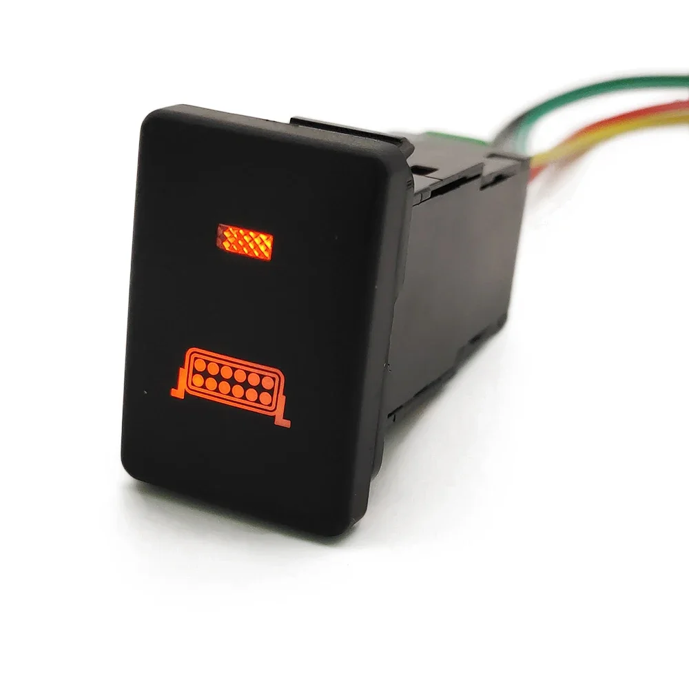 

Синяя/оранжевая автомобильная светодиодная лампа дневного света, кнопка включения/выключения питания для Toyota Camry Prius Corolla PRADO, аксессуары