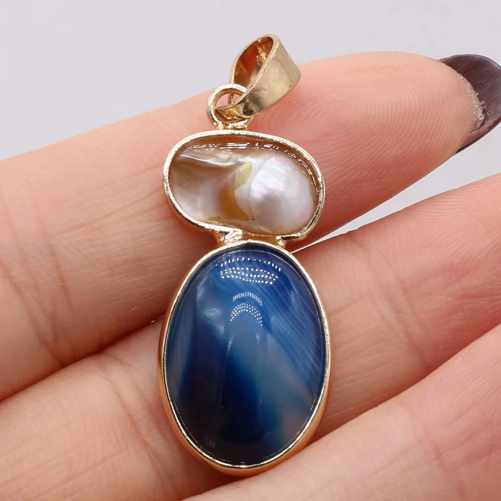 Оптовая продажа подвеска из ракушек и натурального камня агат Подвески для