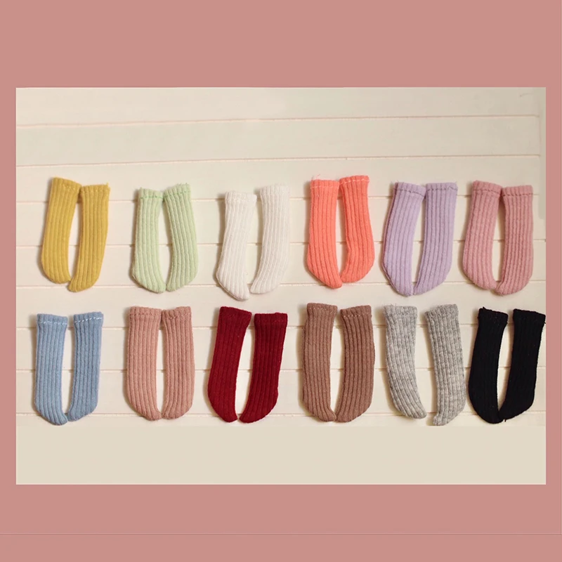 Fashion Candy Color Short Sock For Blythe Barbie Licca Azone Ob24 1/6dolls Accessories Children Gifts